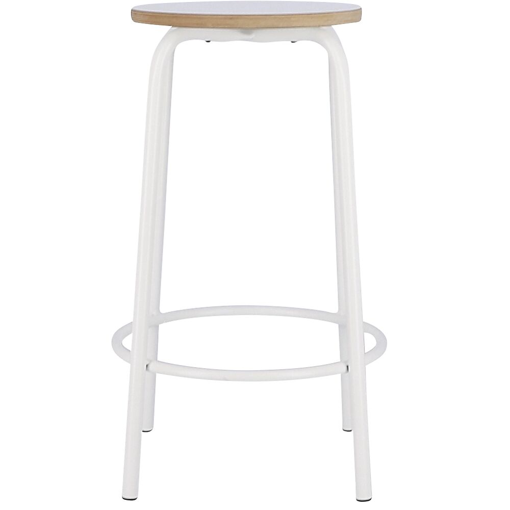 kaiserkraft Taburete de bar PARIS, altura del asiento 650 mm, blanco