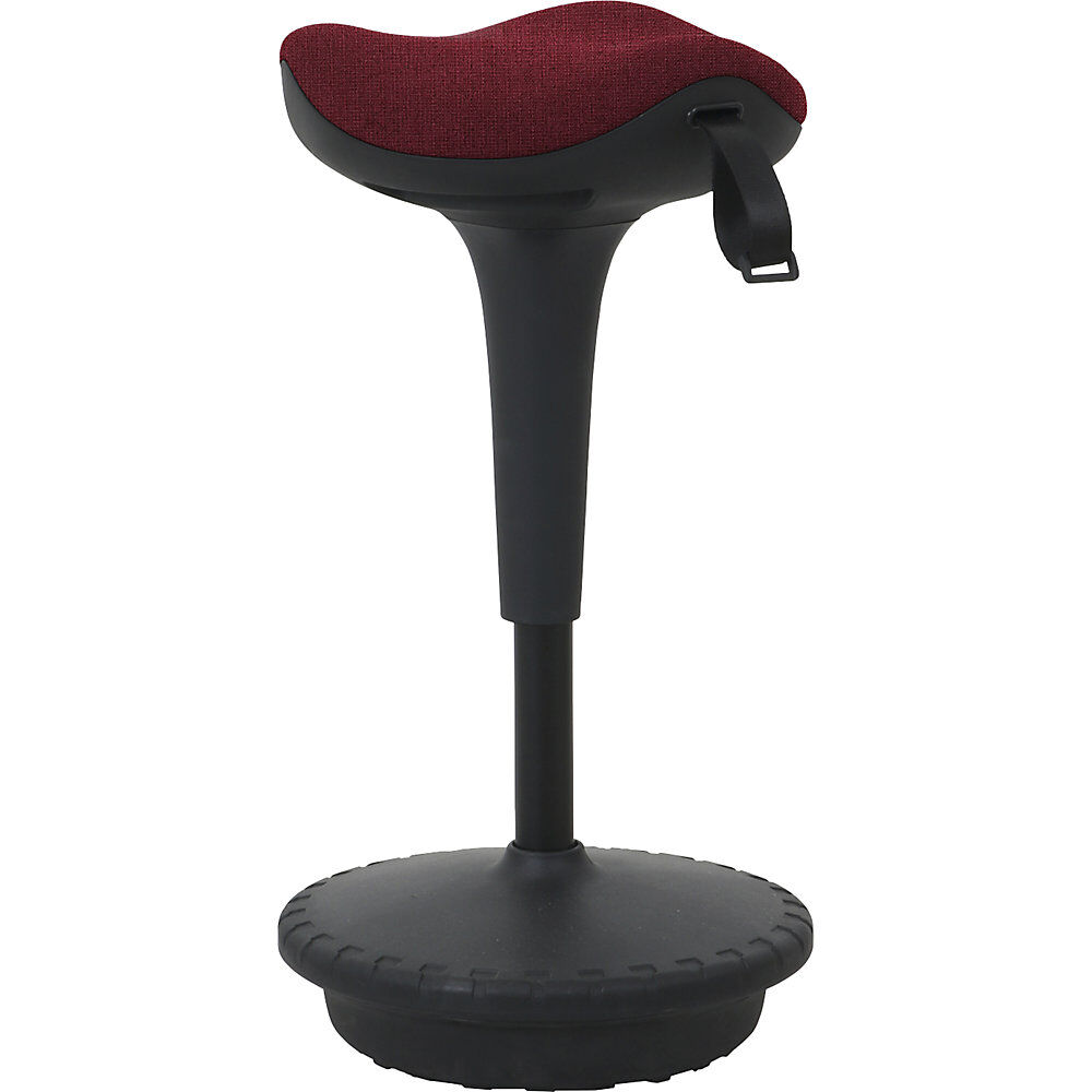 Twinco Taburete de apoyo 6156, asiento triangular de 325 mm, tapizado rojo