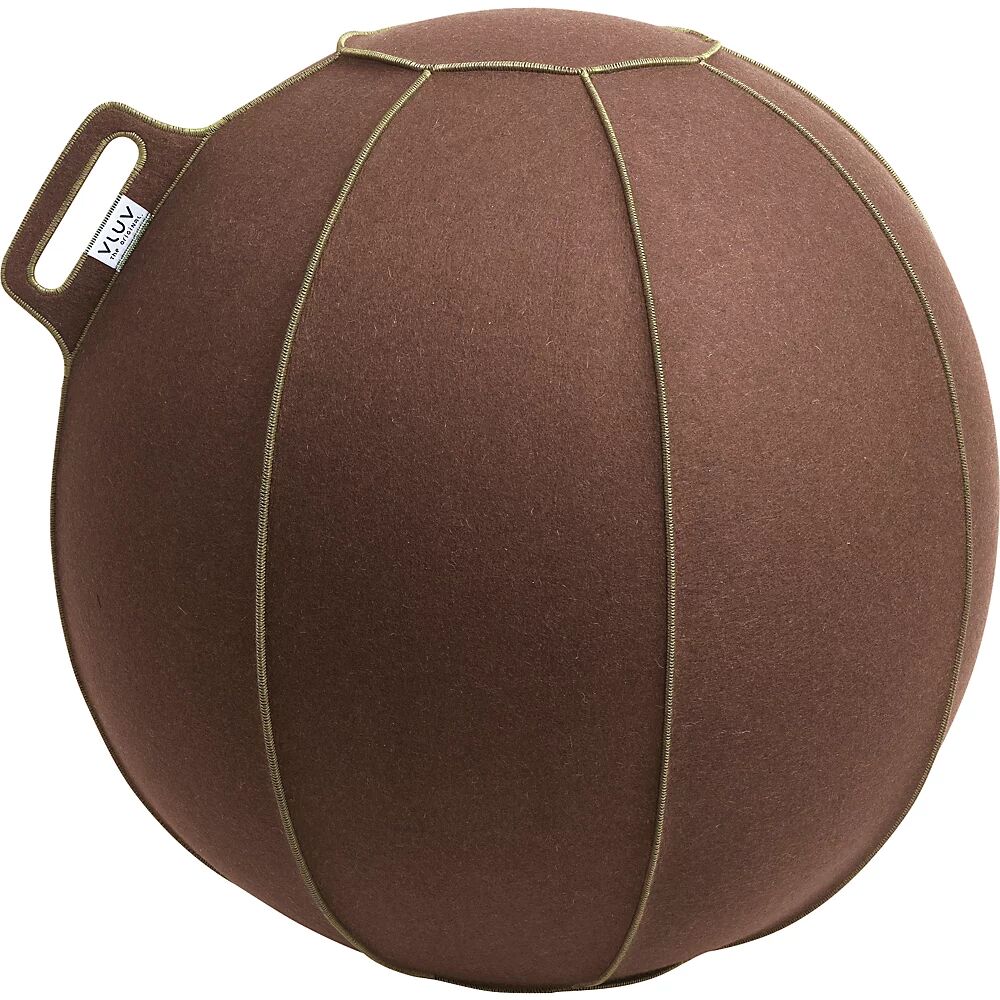 VLUV Balón asiento VELT, de fieltro de lana merina, 600 - 650 mm, marrón jaspeado/verde