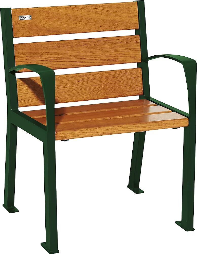 PROCITY Silla de madera SILAOS®, altura del asiento 450 mm, verde musgo, roble