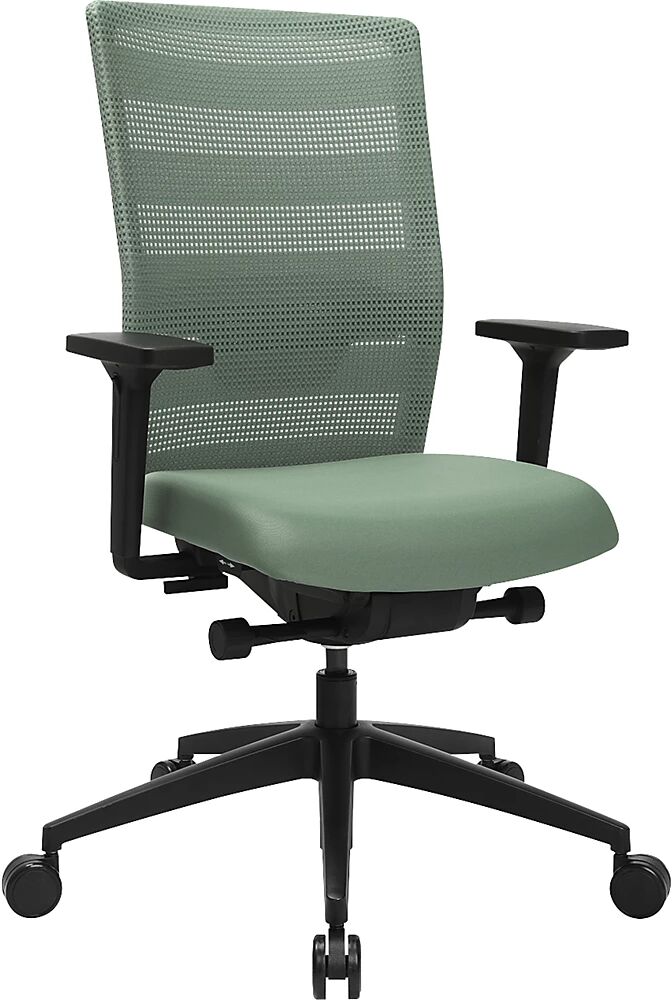 Topstar Silla giratoria de oficina SITNESS AirWork, tecnología de movimiento 3D-Sitness, verde menta