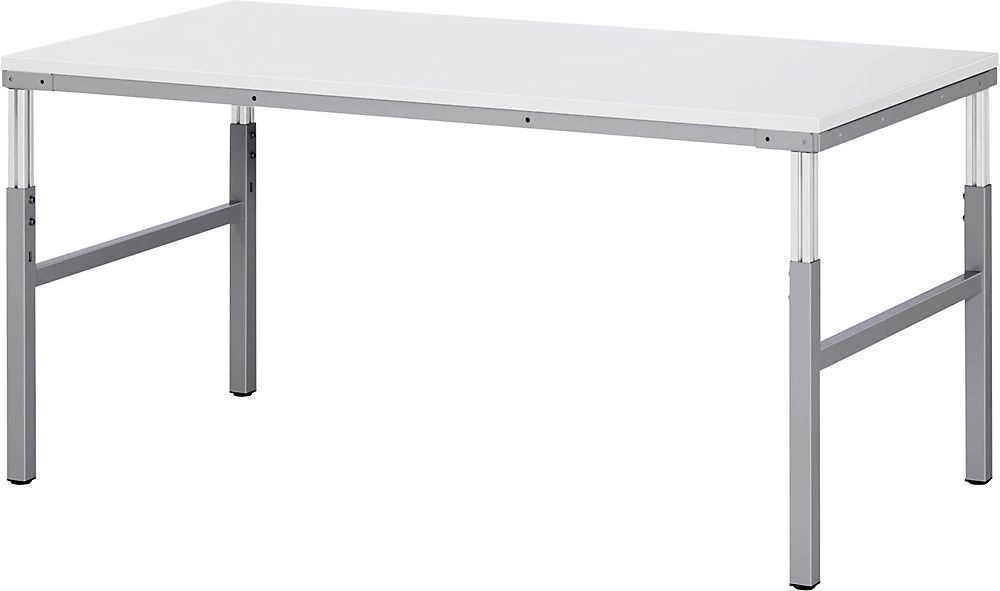 RAU Puesto de trabajo modular, de altura regulable de forma manual entre 650 y 1000 mm, mesa base, A x P 1800 x 900 mm