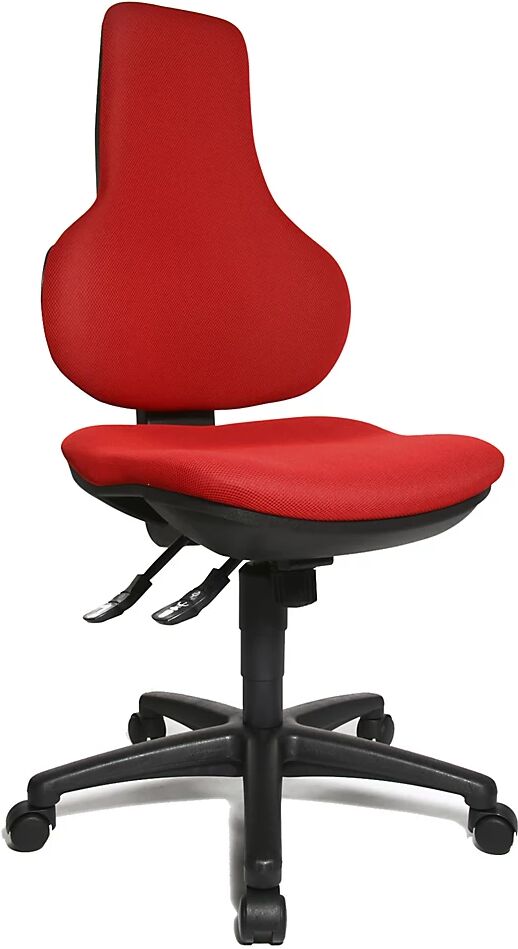 Topstar Silla giratoria de oficina ERGO POINT SY, con respaldo ergonómico de altura regulable, en rojo