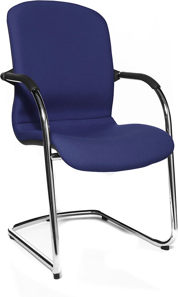 Topstar OPEN CHAIR: la silla de diseño para visitas, sillón oscilante acolchado, UE 2 unid., en azul real