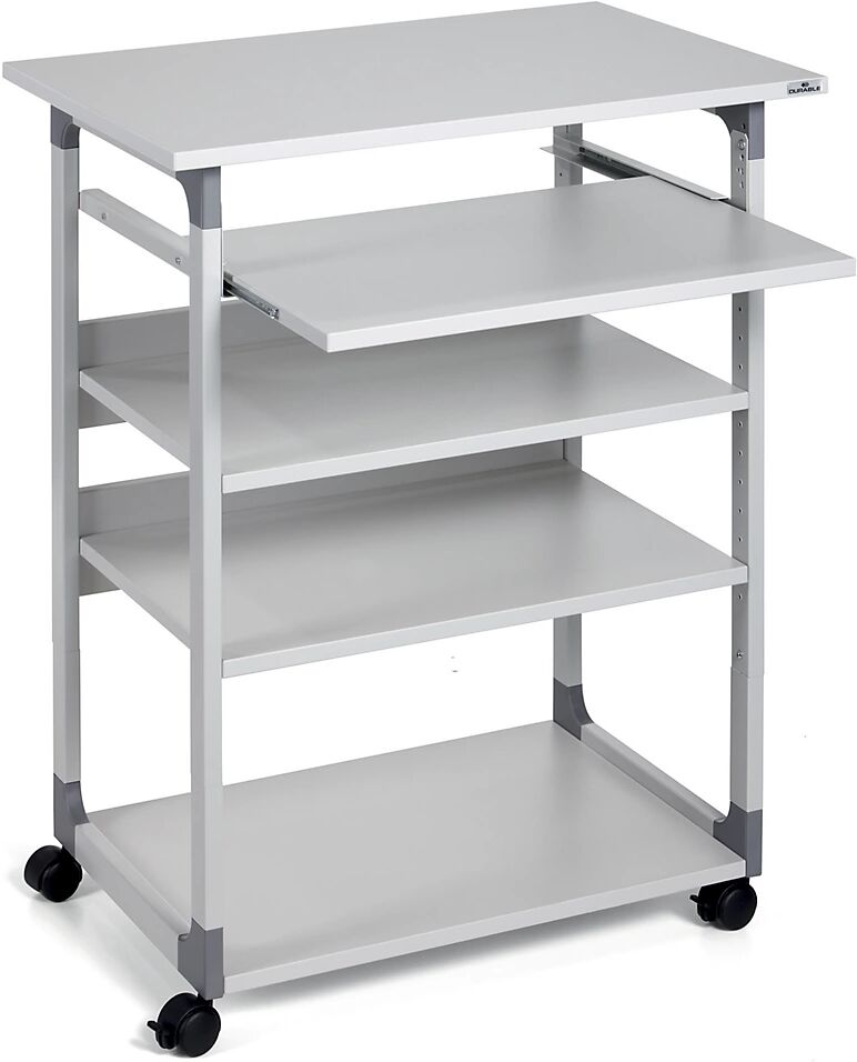 DURABLE Trolley para equipo informático, versión para trabajar de pie, gris luminoso