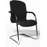 Topstar OPEN CHAIR: la silla de diseño para visitas, sillón oscilante acolchado, UE 2 unid., en negro