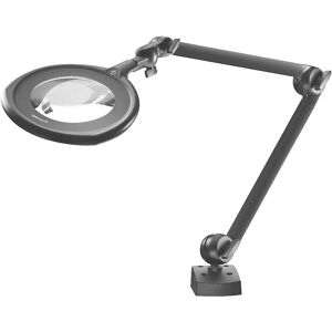 Waldmann Lámpara LED con lupa TEVISIO, modelo estándar, LED de 16 W, varillaje 400 / 384 mm, negra