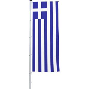 Mannus Bandera con pluma/bandera del país, formato 1,2 x 3 m, Grecia