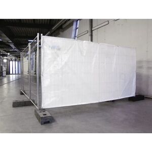 kaiserkraft Lona para ocultar valla trasladable, H x A 2000 x 3500 mm, blanco