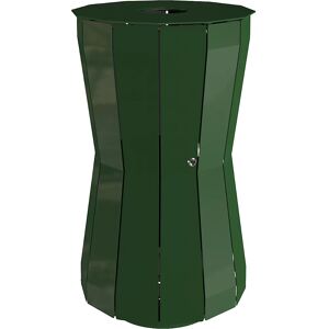 kaiserkraft Recipiente de residuos para exteriores, capacidad 80 l, H x A x P 950 x 550 x 550 mm, verde musgo