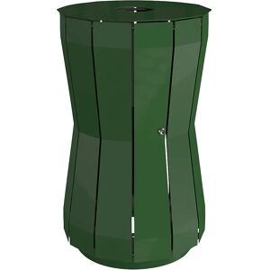 kaiserkraft Recipiente de residuos para exteriores, capacidad 105 l, H x A x P 960 x 605 x 605 mm, verde musgo