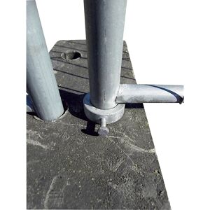 kaiserkraft Anillo de rodadura con tornillo de bloqueo, para puerta giratoria de valla de construcción, galvanizado