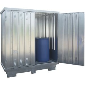 LaCont Contenedor almacén para sustancias contaminantes del agua, H x A x P exteriores 2385 x 2075 x 1075 mm, galvanizado