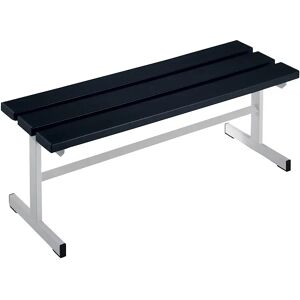 Wolf Banco para vestuarios, asiento por un lado, negro, 1000 mm de longitud