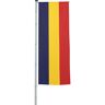 Mannus Bandera con pluma/bandera del país, formato 1,2 x 3 m, Rumanía