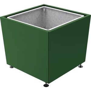 PROCITY Jardinera OLBIA, H x A x P 870 x 995 x 995 mm, verde musgo