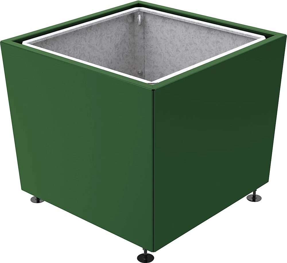 PROCITY Jardinera OLBIA, H x A x P 870 x 995 x 995 mm, verde musgo