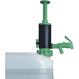 Jessberger Bomba manual dosificadora para bidones grandes y pequeños, para ácidos, verde, 20 l/min, a partir de 5 unid.