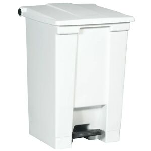 Rubbermaid Cubo industrial con pedal, capacidad 45 l, blanco