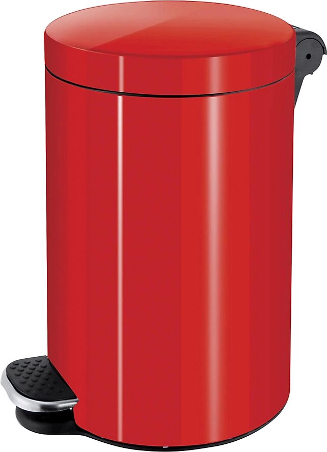 kaiserkraft Recipiente para residuos con pedal, capacidad 5 l, H x Ø 280 x 210 mm, rojo