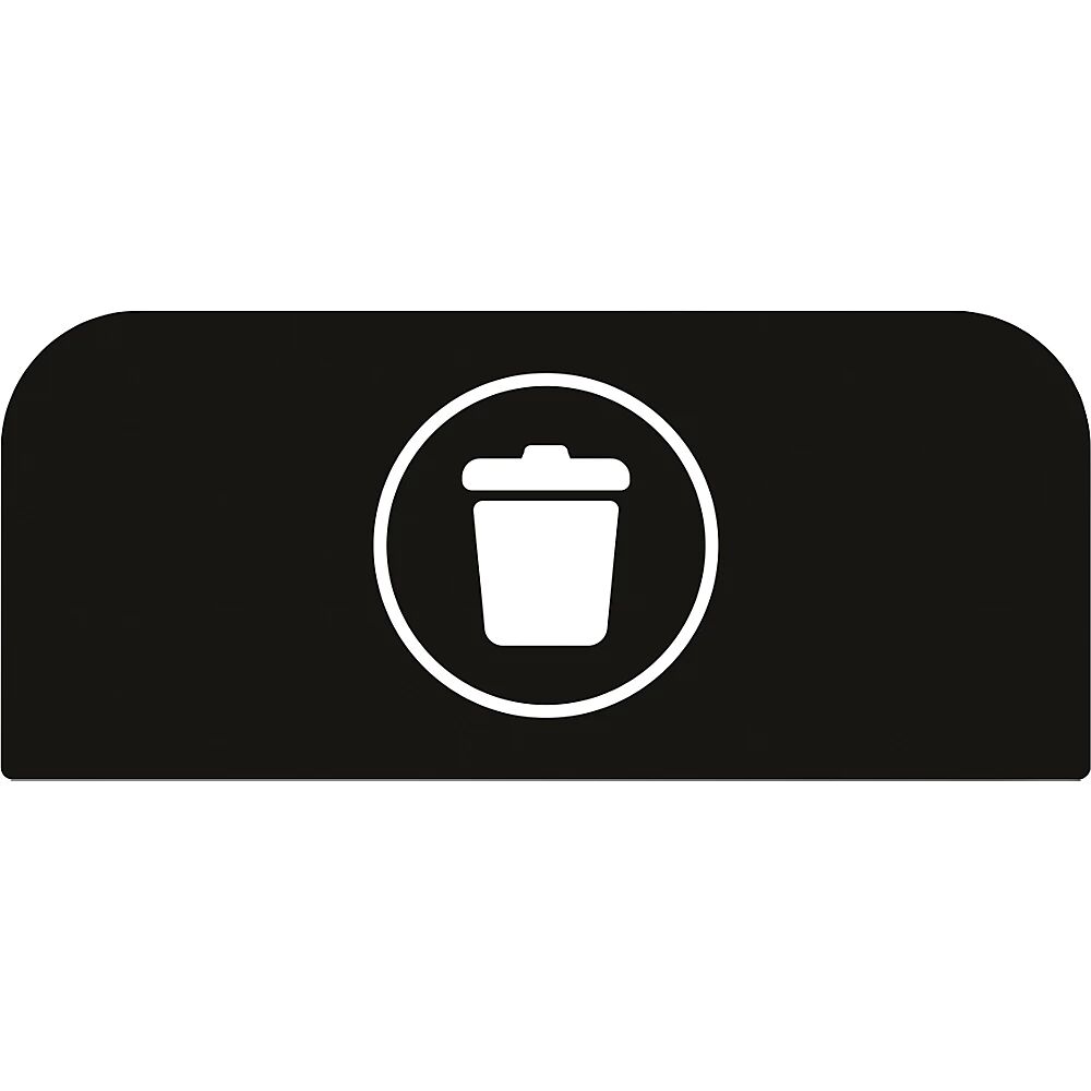 Rubbermaid Placa indicadora Configure™, para recipientes de 57 l, negro