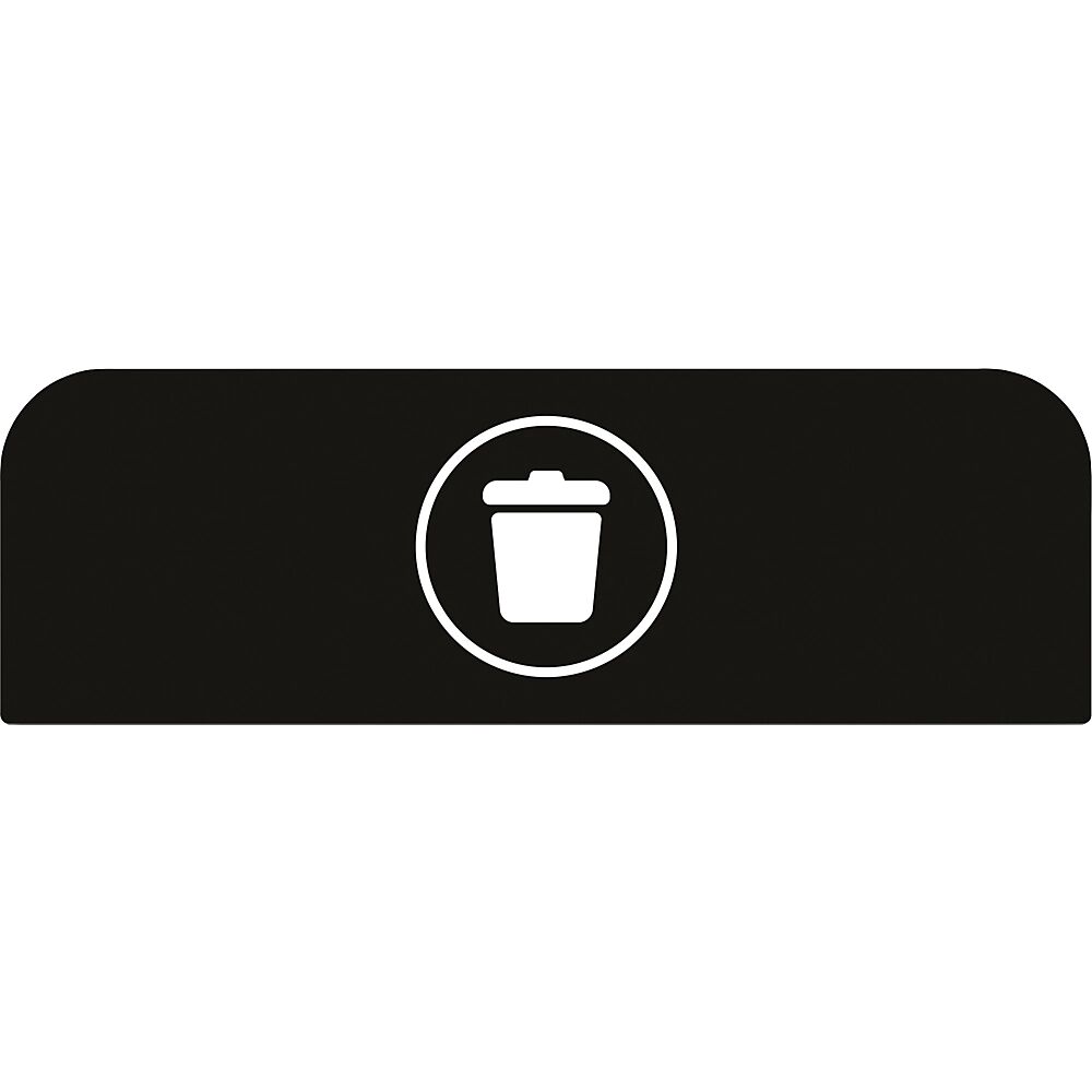 Rubbermaid Placa indicadora Configure™, para recipientes de 87 l, negro