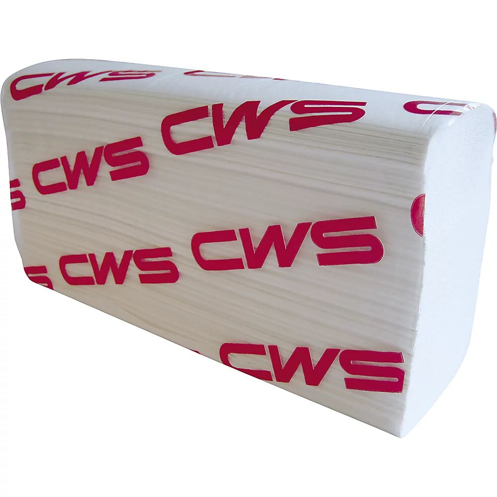 CWS Toalla de papel doblada Multifold, celulosa, de 2 capa, plegadas en Z, blancas, UE 3750 unidades