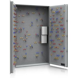 kaiserkraft Caja de caudales para llaves, nivel de seguridad A y euronorma S1, gris luminoso, H x A x P 1500 x 1000 x 200 mm, para un máx. de 800 ganchos