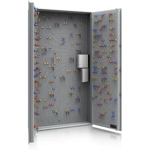 kaiserkraft Caja de caudales para llaves, nivel de seguridad A y euronorma S1, gris luminoso, H x A x P 1800 x 1000 x 200 mm, para un máx. de 1000 ganchos