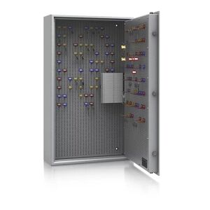 kaiserkraft Caja de caudales para llaves, nivel de seguridad A y euronorma S1, gris luminoso, H x A x P 1000 x 600 x 200 mm, para un máx. de 300 ganchos