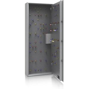 kaiserkraft Caja de caudales para llaves, nivel de seguridad A y euronorma S1, gris luminoso, H x A x P 1500 x 600 x 200 mm, para un máx. de 450 ganchos