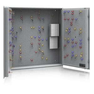 kaiserkraft Caja de caudales para llaves, nivel de seguridad A y euronorma S1, gris luminoso, H x A x P 1000 x 1000 x 200 mm, para un máx. de 550 ganchos