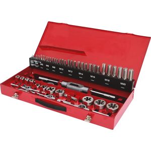 KS Tools Juego de herramientas de tallado de roscas HSS Co, 54 piezas, cajetín industrial