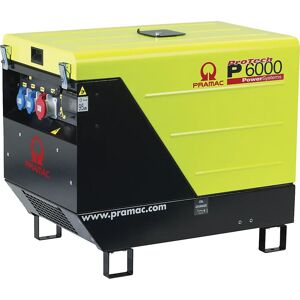 Pramac Generador eléctrico serie P, diésel, 400 / 230 V, P 6000 - potencia COP 5,2 kVA (230 V) / 6,5 kVA (400 V), 2,7 / 4,5 kW