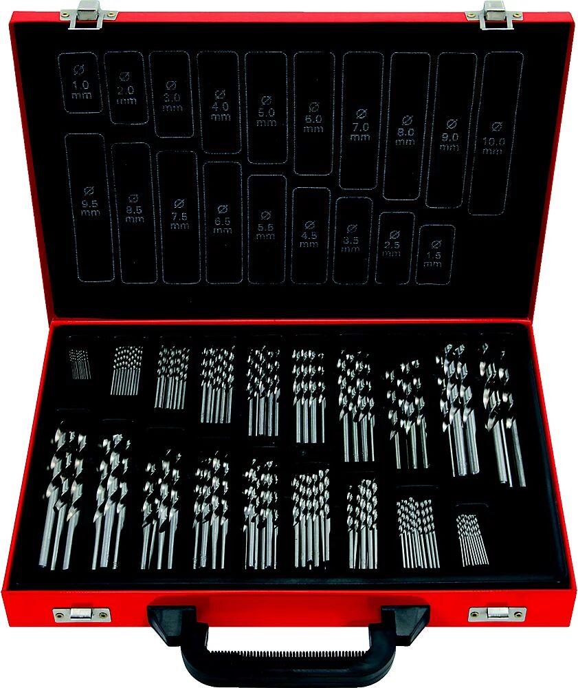 KS Tools Juego de brocas helicoidales HSS-G Co 5, 170 piezas, 1 - 10 mm