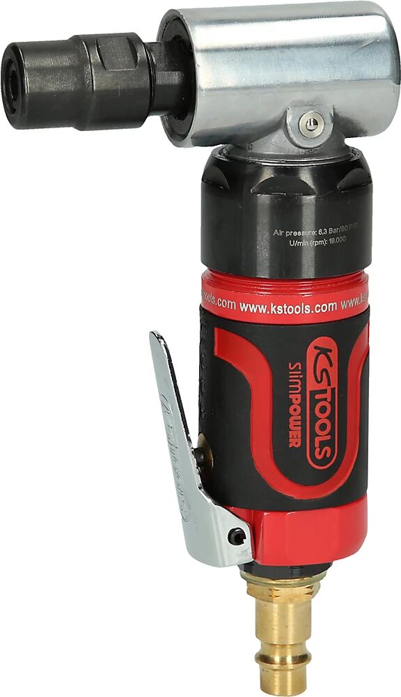 KS Tools Mini amoladora angular neumática SlimPOWER, neumática, 19000 rpm