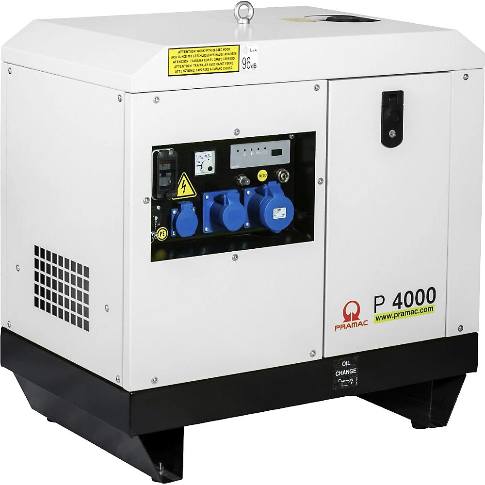 Pramac Generador eléctrico serie P, diésel, 230 V, P 4000 - potencia 3,2 kVA, 2,88 kW