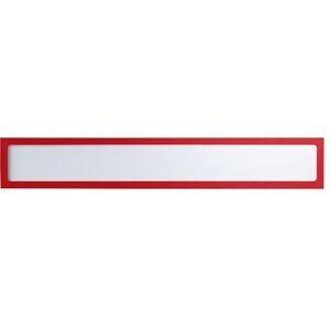 eurokraft basic Bolsa magnética para información, para títulos, DIN A3 apaisado / DIN A2 vertical, 435 x 60 mm, marco rojo, UE 10 unid.