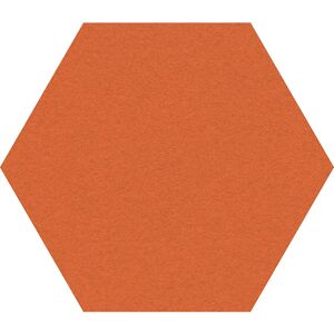 Chameleon Tablón hexagonal de diseño para chinchetas, corcho, A x H 600 x 600 mm, naranja