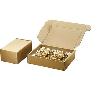 kaiserkraft Cajas troqueladas con cierre por encaje, FEFCO 0427, de cartón ondulado de 1 capa, dimensiones interiores 190 x 80 x 50 mm, UE 100 unid.