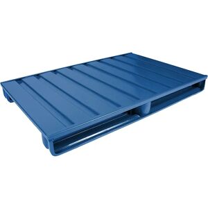 Heson Palet plano de acero, L x A 1200 x 1000 mm, carga máx. 1500 kg, azul genciana