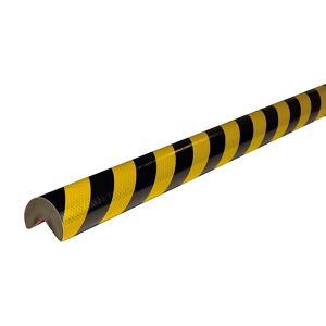 SHG Protección de esquinas Knuffi®, tipo A+, pieza de 1 m, negro y amarillo, reflectante