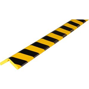 SHG Protección de esquinas Knuffi®, tipo H+ FLEX, pieza de 1 m, negro y amarillo