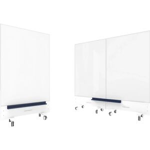 magnetoplan Infinity Wall móvil, esmaltada en blanco por ambos lados, H x A x P 1910 x 1000 x 340 mm