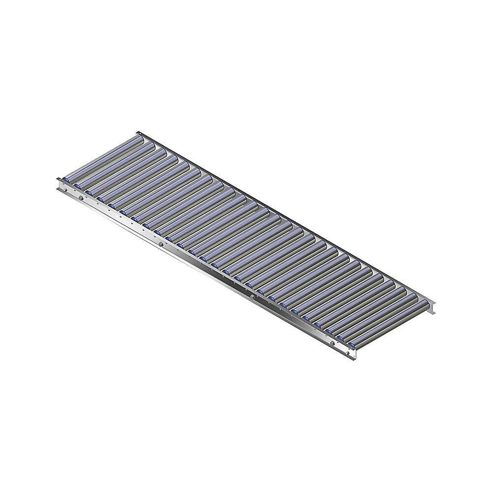 Gura Vía de rodillos ligera, marco de aluminio con rodillos de aluminio, anchura de vía 500 mm, distancia entre ejes 75 mm, longitud 2,0 m