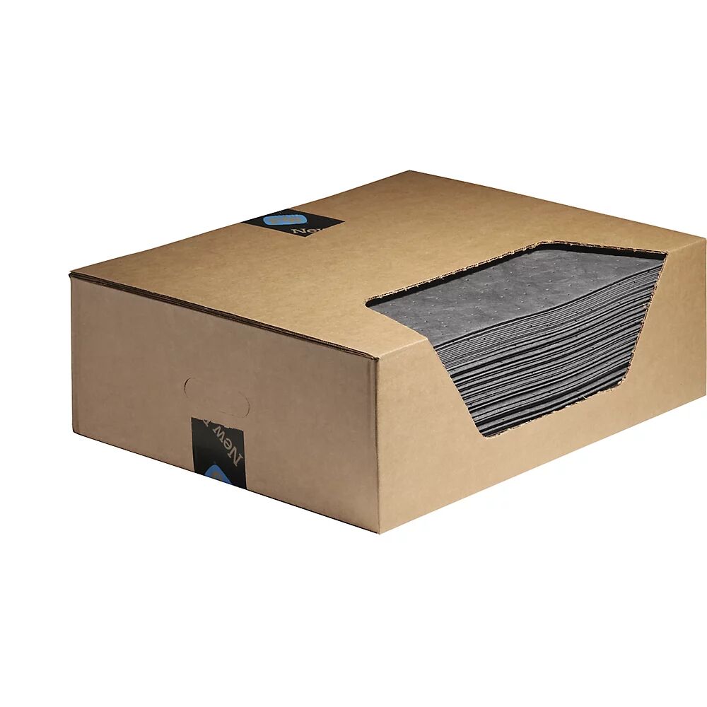 PIG Estera de fieltro aglutinante universal, UE de 100 unid., en caja dispensadora de cartón, modelo Light-Weight, A x L 380 x 510 mm