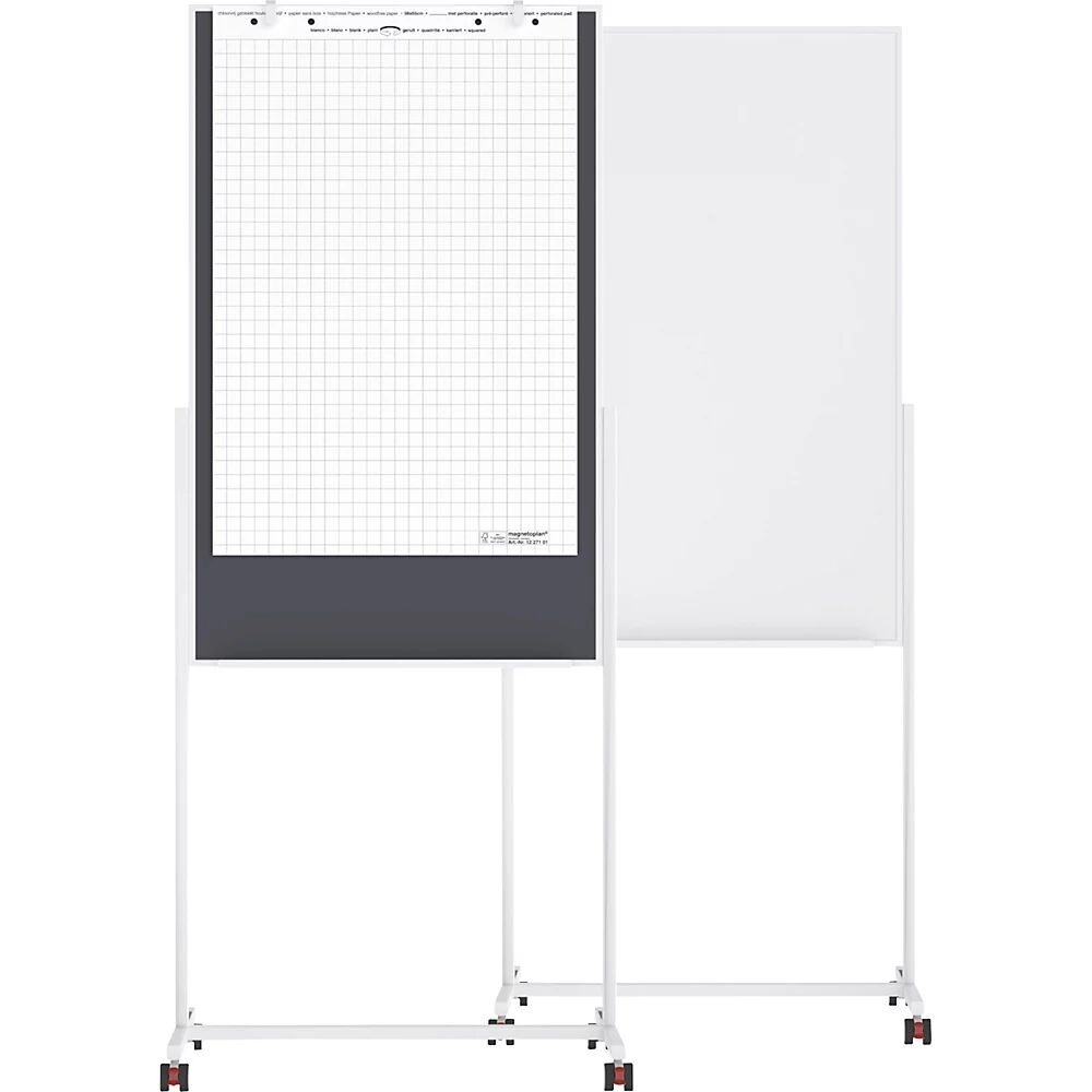 magnetoplan Tablero universal, formato del panel 750 x 1200 mm, panel rotulable / fieltro gris