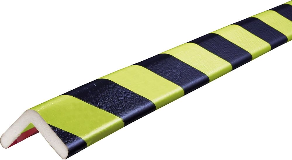 SHG Protección de esquinas Knuffi®, tipo H, 1 rollo de 50 m, negro y fluorescente