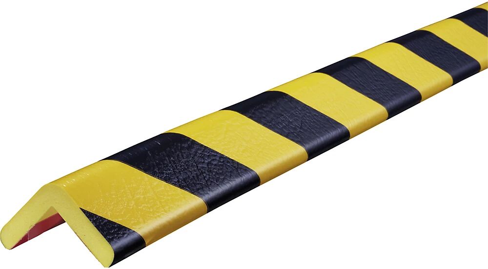 SHG Protección de esquinas Knuffi®, tipo H, 1 rollo de 50 m, negro y amarillo