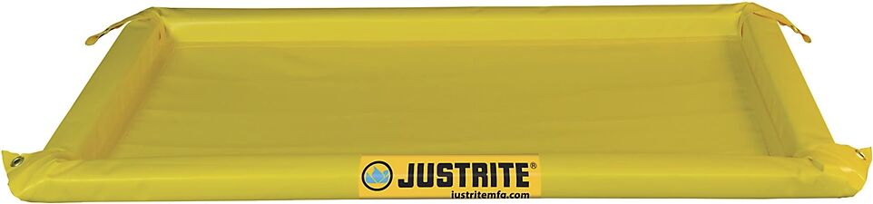 Justrite Cubeta colectora universal y flexible, altura exterior 51 mm, volumen de recogida 151 l